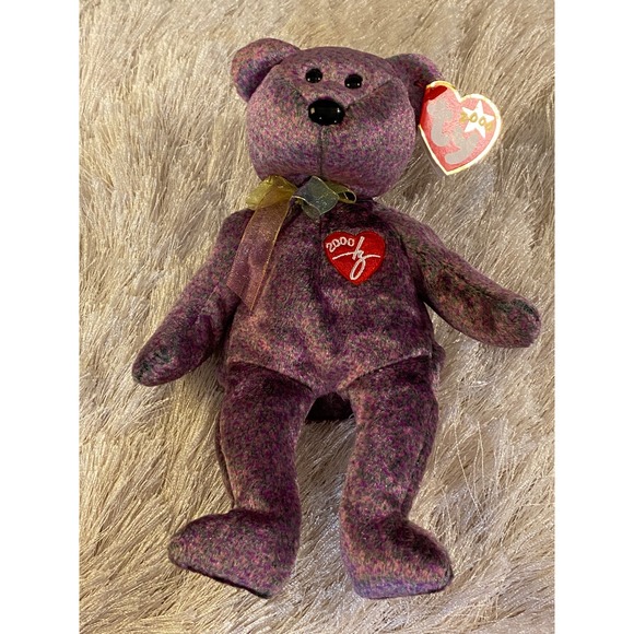 ⭐️🆁🅰🆁🅴⭐️   RARE Ty Beanie Baby 2000 SIGNATURE BEAR - MINT!     𖩆◠ܫ◠𖩐 - Picture 9 of 15